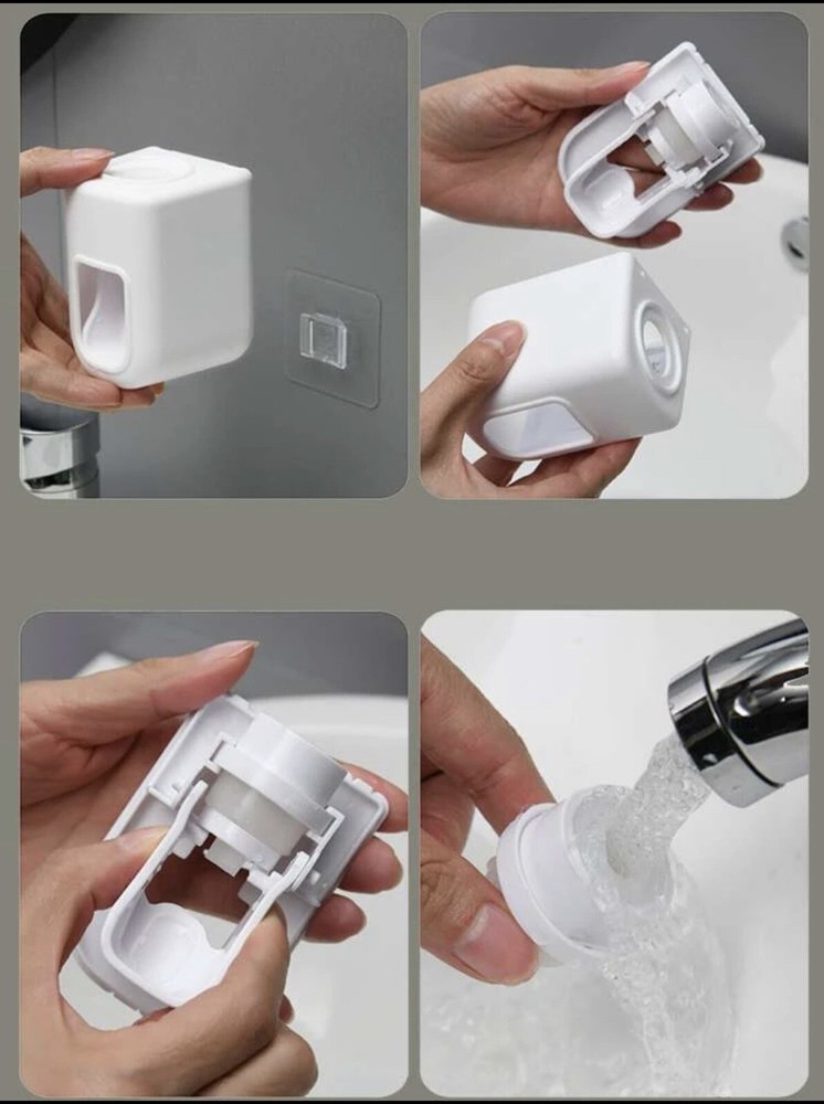 1pc Blue Wall Mounted Automatic Toothpaste Squeezer, Simple Toothpaste Holder
