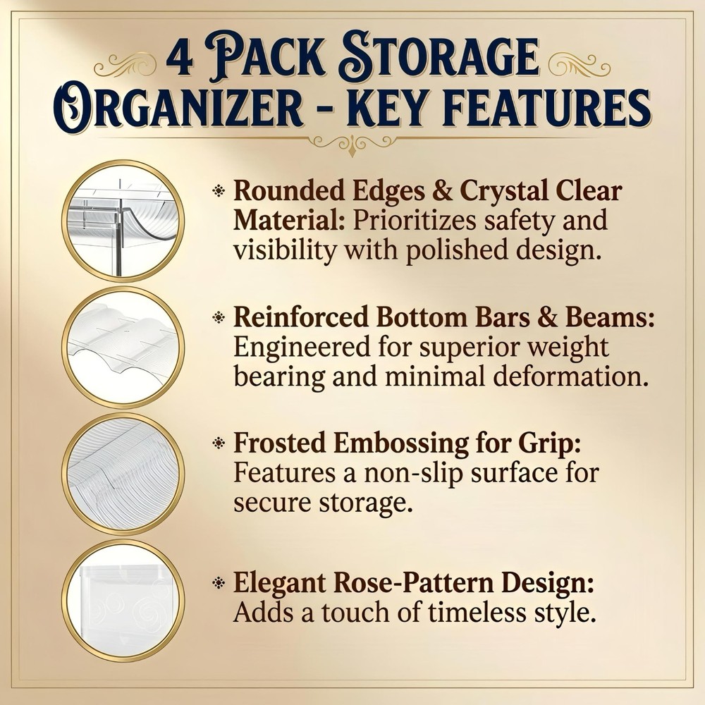 Stackable Water Bottle Organizer for Cabinet, Plastic Bottle Holder Designed ...