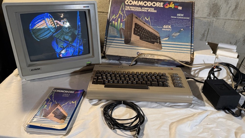 WORKING Commodore 64 C64 In Box Restored Retro Computer Matching SN With PSU