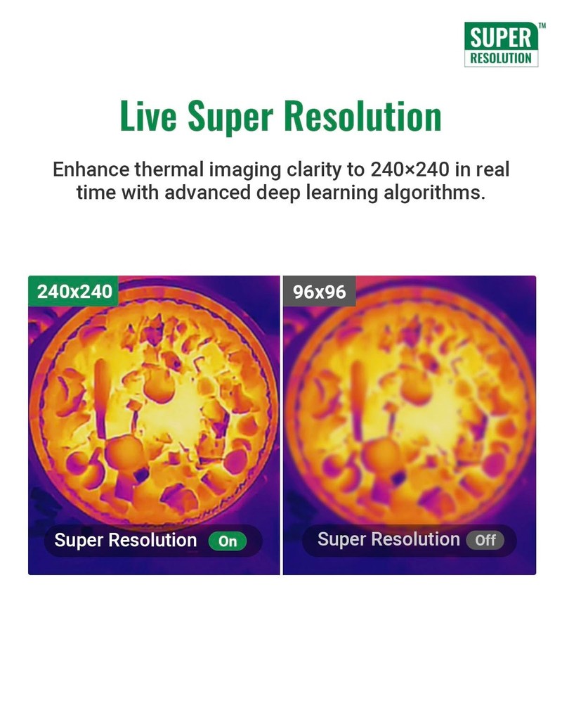 Thermal Camera with Laser Pointer, Intelligent Scene Detection, Super Resolut...