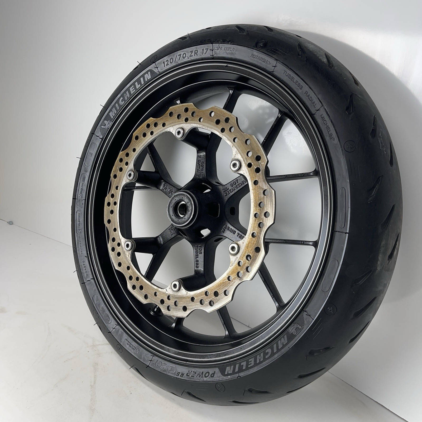 13 honda cb500x cb 500 front wheel rim 17 x 3.50 used straight oem