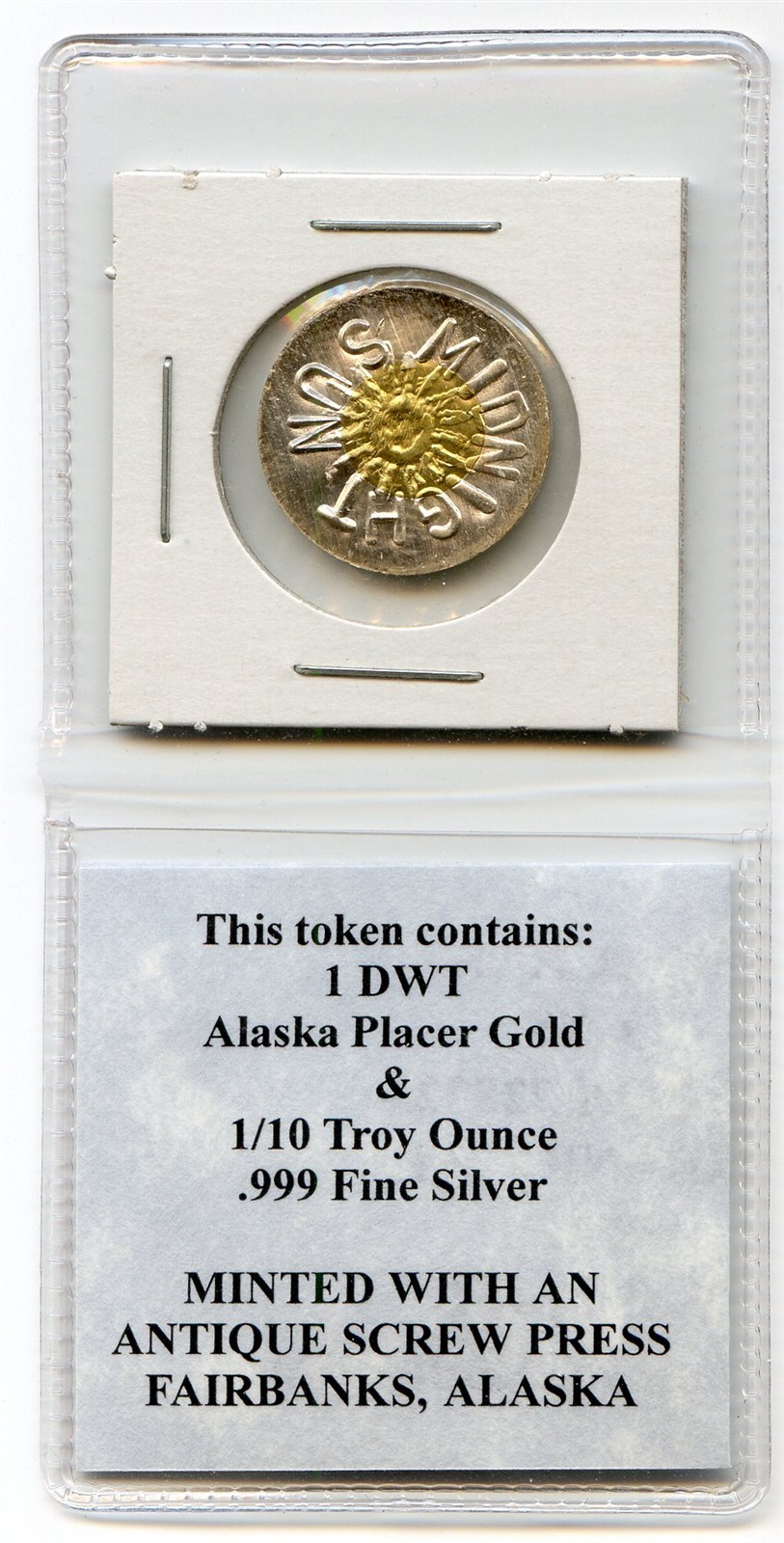 Limited Strike - Midnight Sun Alaska Bi-Metal Gold & Silver / 1DWT Gold & Silver