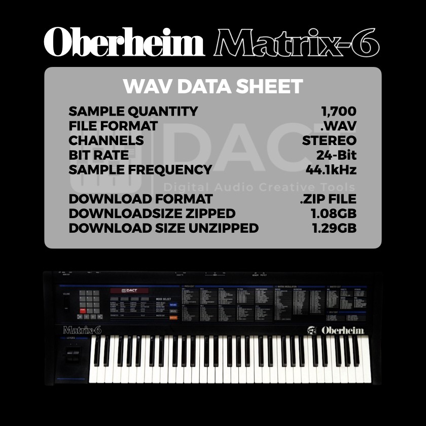 Oberheim Matrix-6 Synthesizer Sample Library (1,700 Samples) - Instant Access