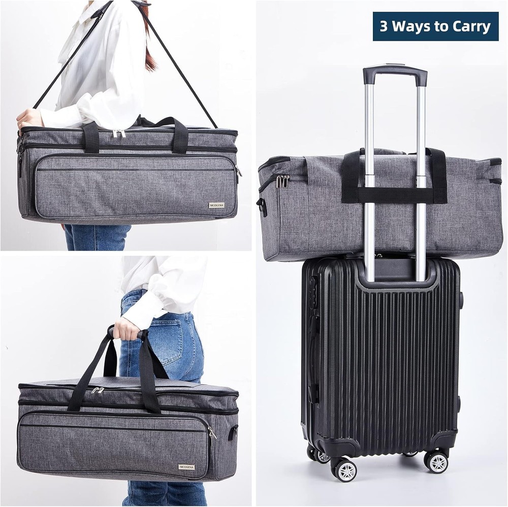 Cricut Maker & Explore 4 Carrying Case with Mat Pocket - Grey, 25 Compartments