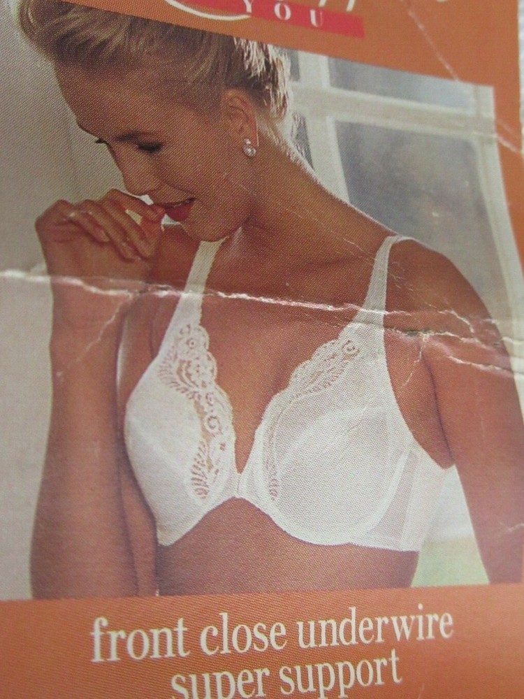 Lilyette Right Support Style 865 Front Closure Underwire Bra Super Support VTG
