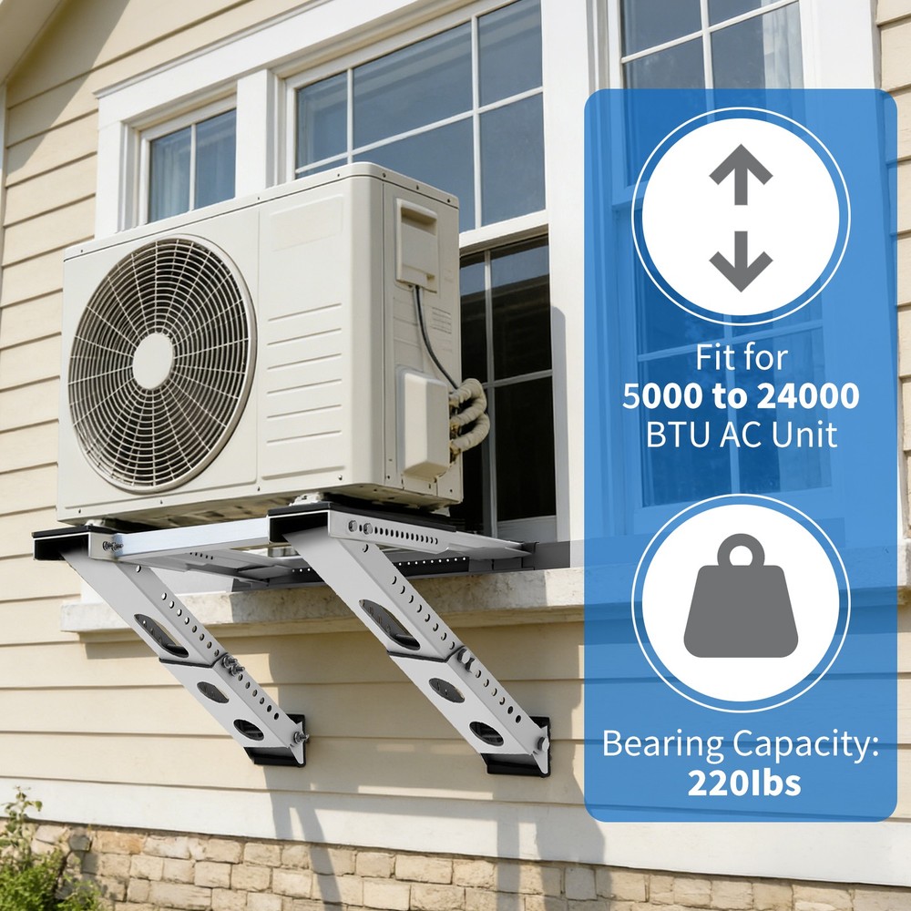 Window AC Bracket, Window Air Conditioner Support Brackets Max 220 Lbs Capacity