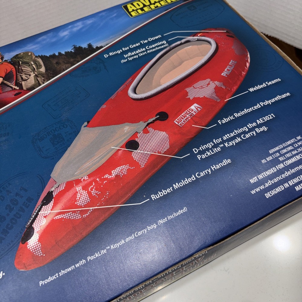 Advanced Elements Outer Cover for Packlite Kayak Red Silver New In Box Sealed