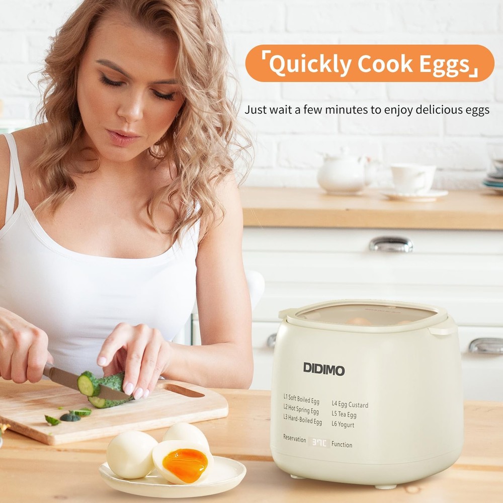 Rapid Egg Cooker, Timable Egg Cooker for Hard Boiled Eggs, Soft Boiled Egg, H...