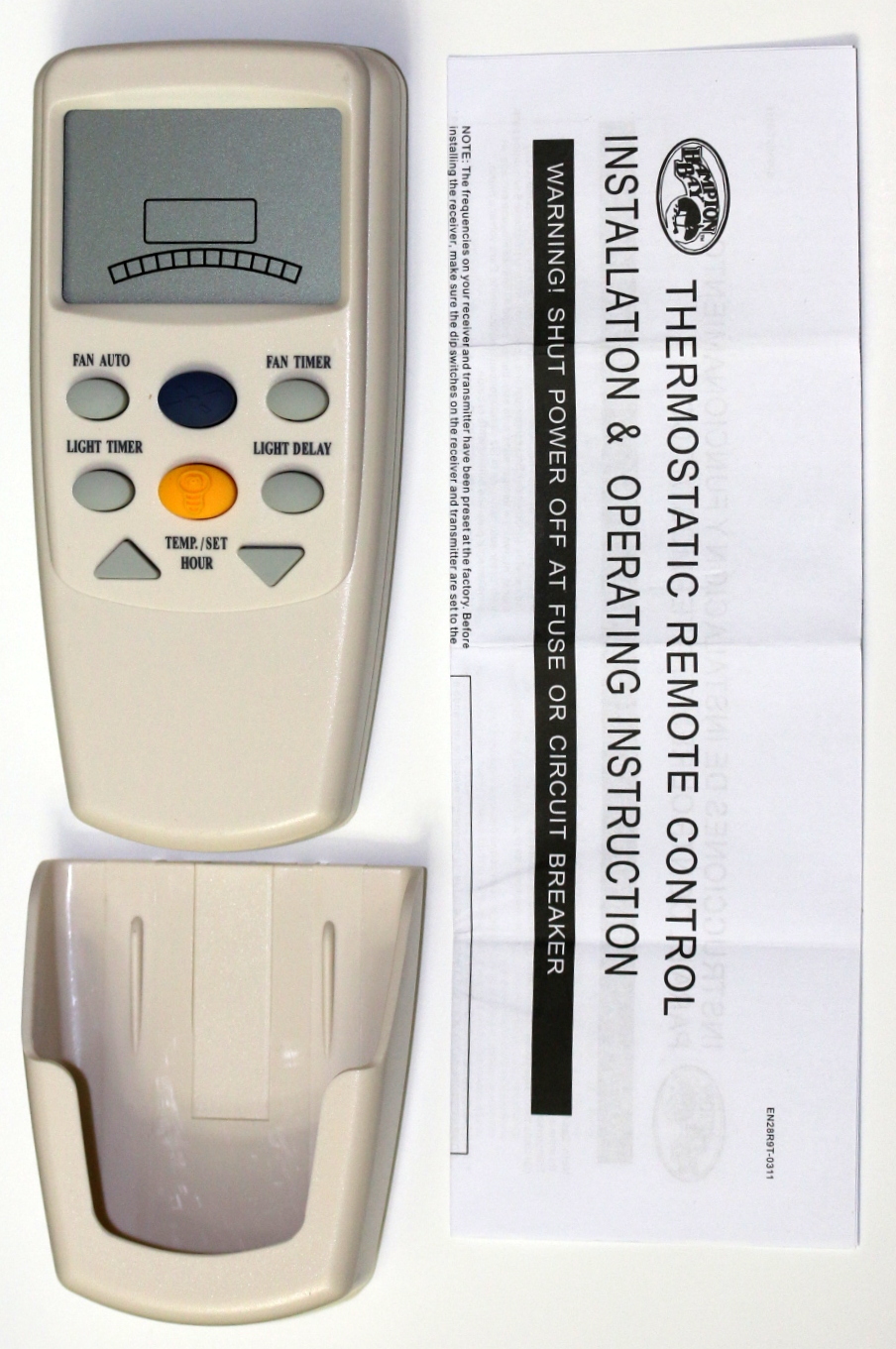 HAMPTON BAY CEILING FAN LCD THERMOSTATIC REMOTE CONTROL