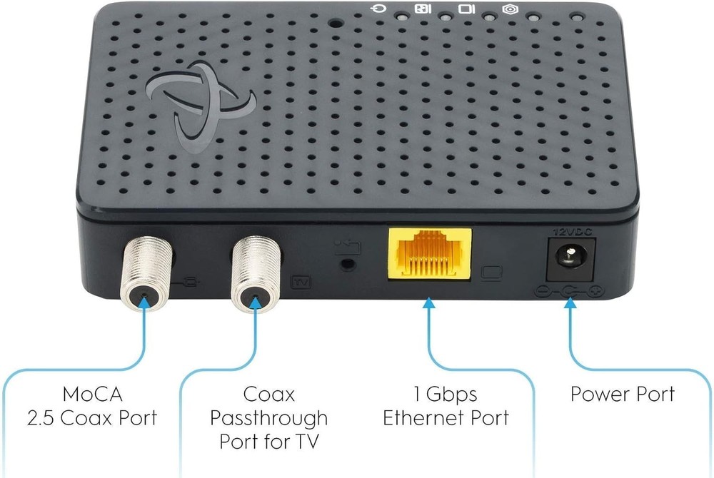 MoCA 2.5 Adapter 1Gbps Ethernet Coax Network Backbone Streaming