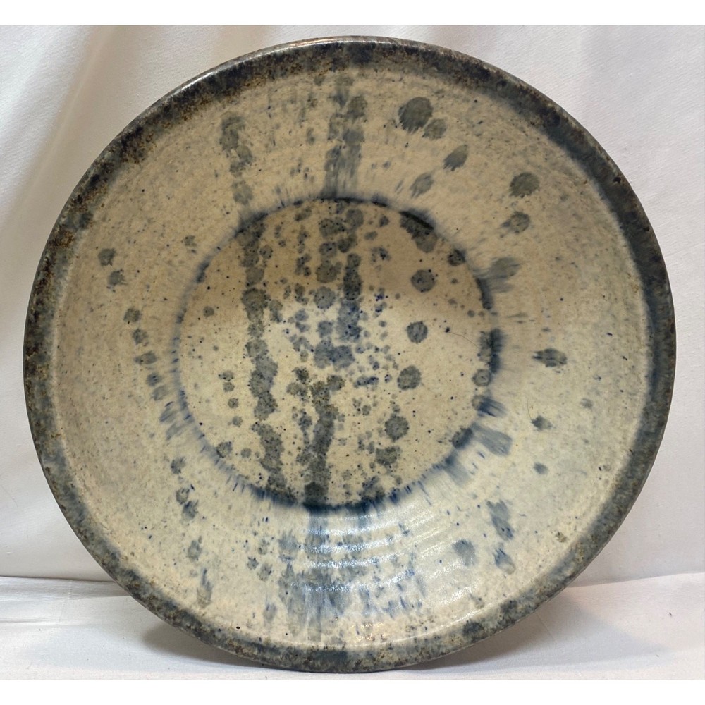 Spatterware Pottery Dish Signed Tromp