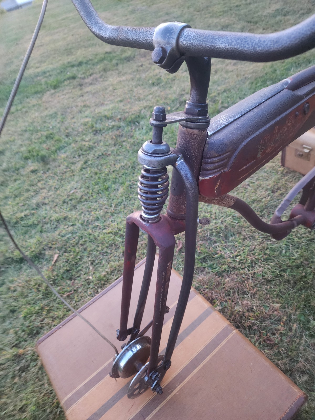 ORIGINAL 50'S COLUMBIA 5 STAR SUPERB BALLOON TIRE BIYCYCLE SPRINGER W/ KEY