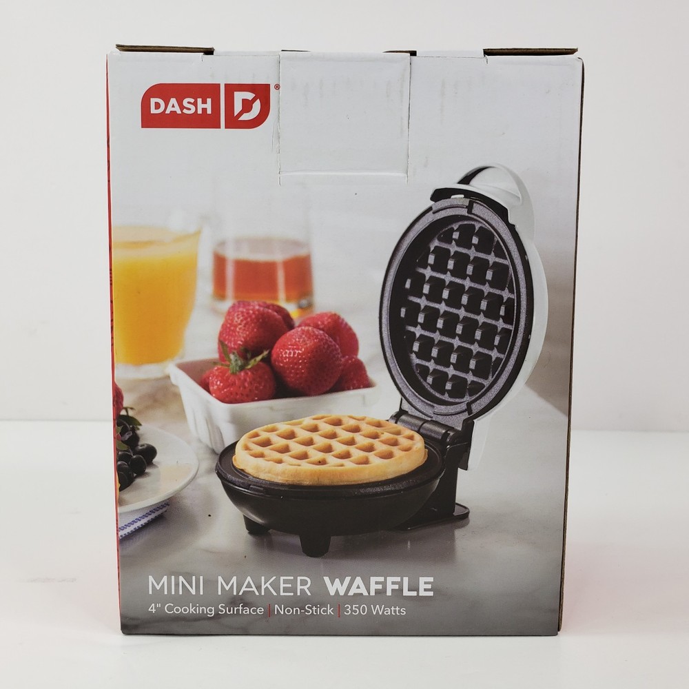 Dash Mini Maker Waffle Griddle 4" Non Stick Cooking Surface 350 Watts Fast Ship