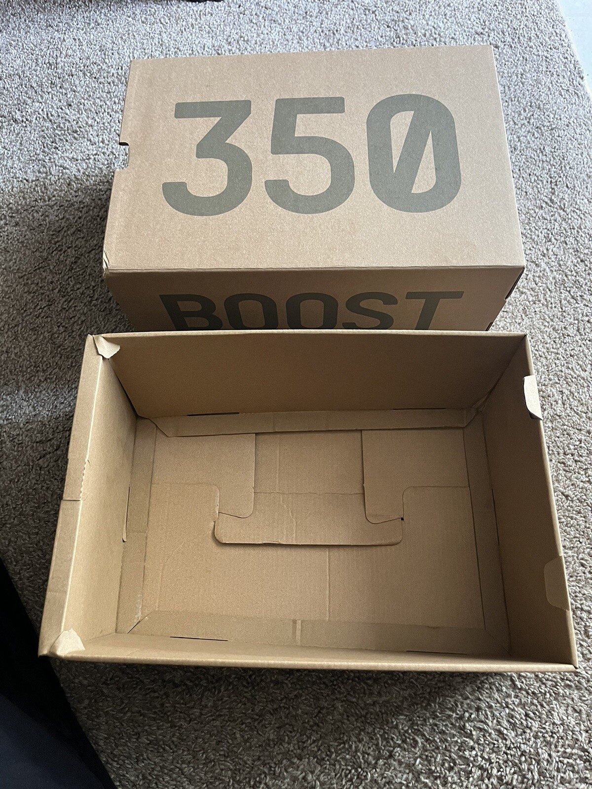 Adidas Yeezy Boost 350 Empty Shoe Box Only Plain No Size Label NEW orig Packing