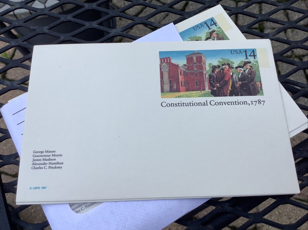 Constitutional Convention 1787, Mint, Scott #UX116