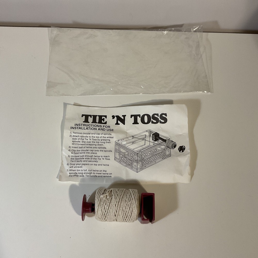 Tie ‘N Toss Twine/String Spindle Holder Kit With Instructions- New