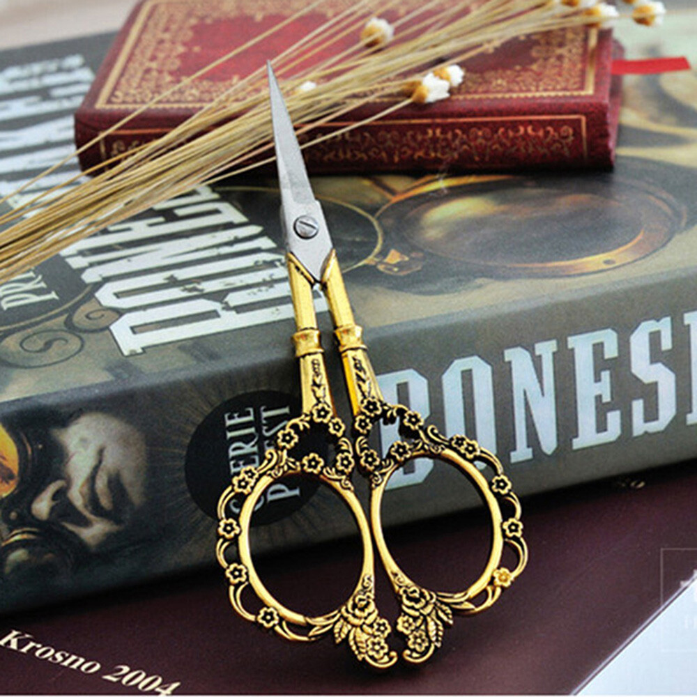 Plum Blossom Sharp Scissor Needlework Shears Fabric Cuts Art Work & Everyday Use