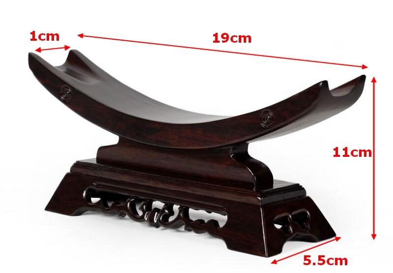 Solid Ebony Wood Samurai Sword Knife Dagger Blade Gun Holder Display Rack