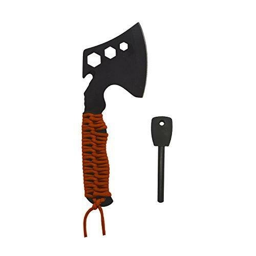 Multi-Tool Hatchet with Paracord Rope Handle, Sheath & Fire Starter