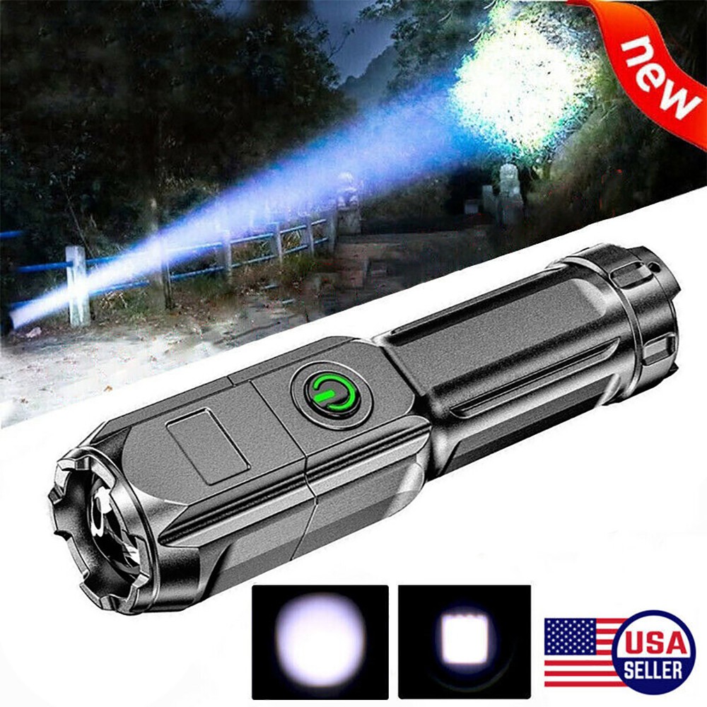 1-3 Pack Tactical LED Flashlight High Powered 3-Mode Zoomable Zoom