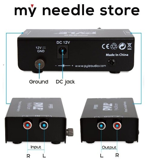 Genuine Pyle PP999 Ultra Compact Phono Turntable Preamp
