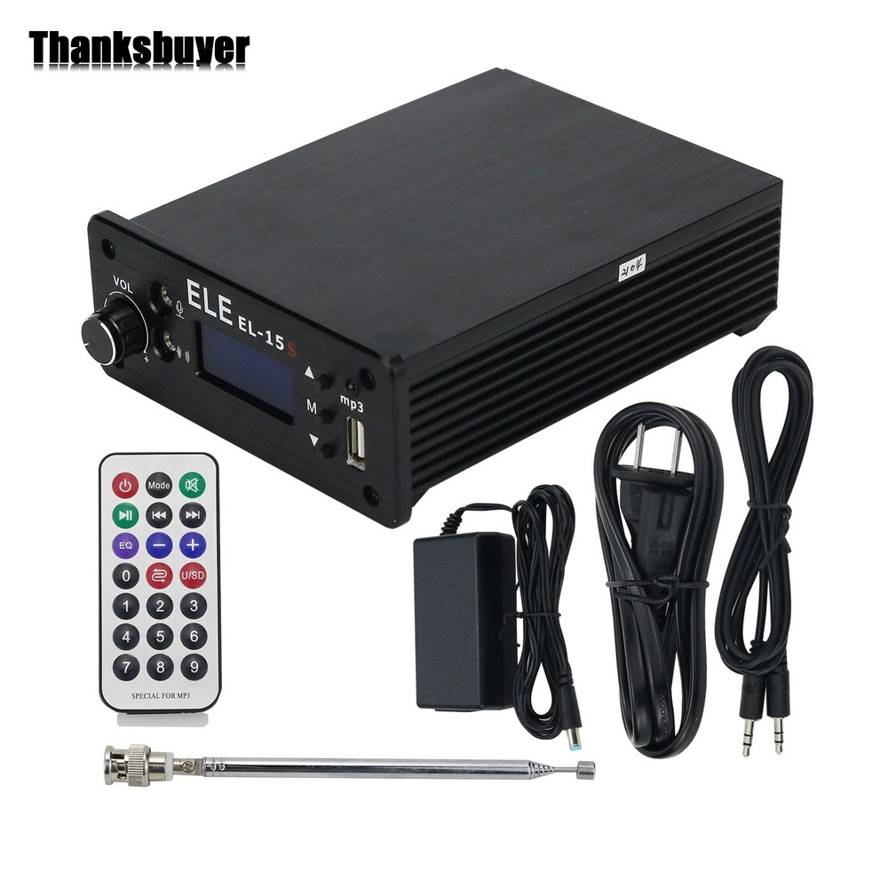 EL-15S FM Broadcast Transmitter Timing Wireless Broadcast 0.1-7W For U Disk MP3