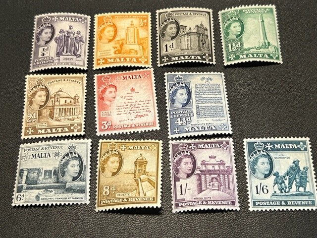 Malta 246-257 MH (partial set, missing 251)