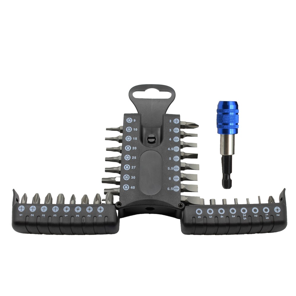 TMAX 33 pc Impact Ready Security Screwdriver Bit Set Kit w Quick Release Chuck