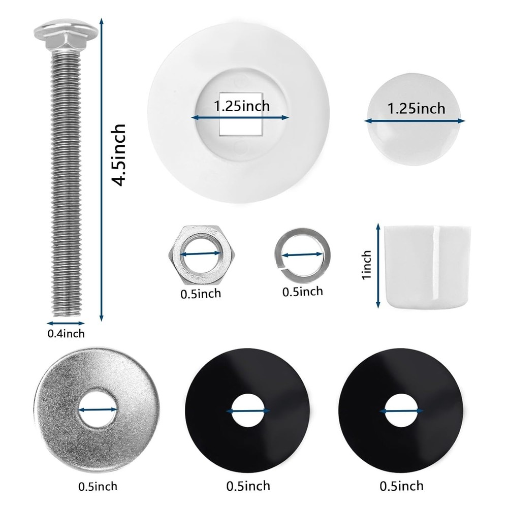 67-209-911-SS Replacement Kit for Two Hole Diving Boards - Complete & Easy Setup