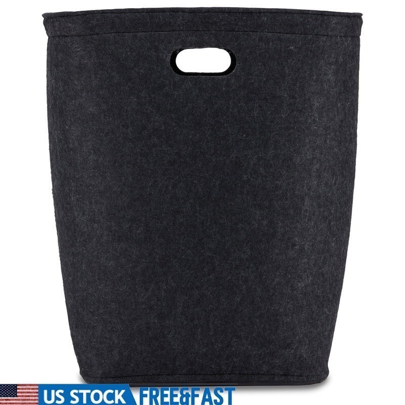 Felt Laundry Hamper W/ Handles Moisture Wicking Durable Storage Solution New