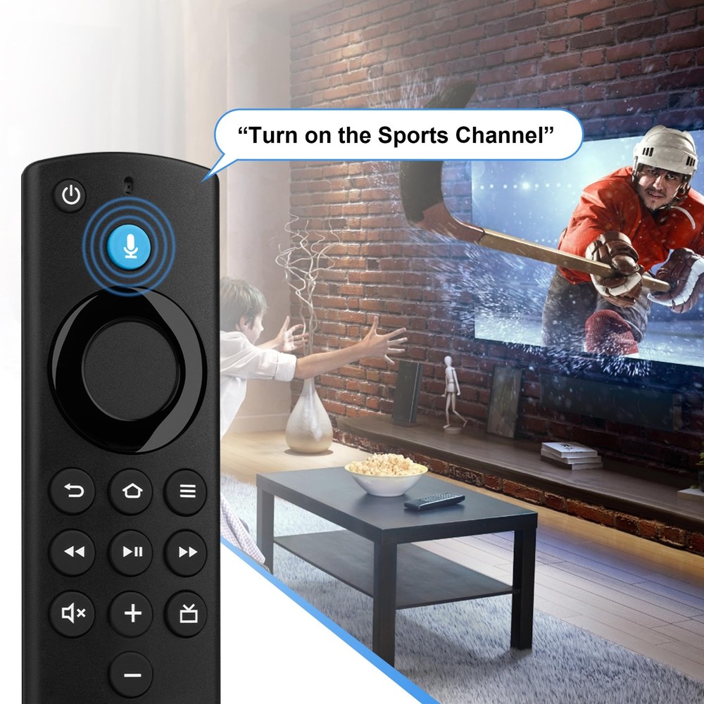 Replacement Firestick Remote Control Compatible with Fire Smart TV Black