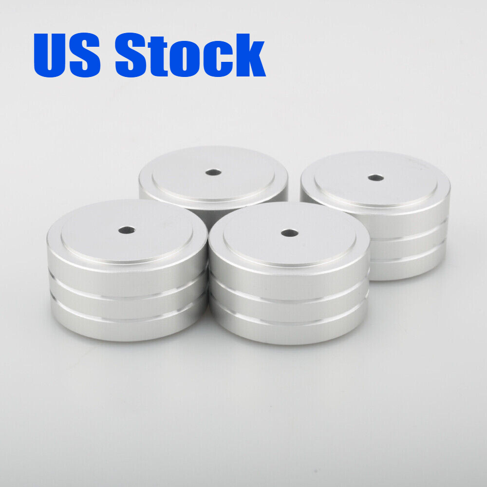 4PCS HIFI Solid Aluminium Audio Speaker Subwoofer Isolation Foot Pad Stand DIY