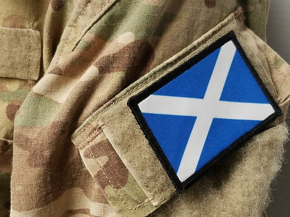 Scotland Scottish Flag Full Color Patch with hook backing Highlander