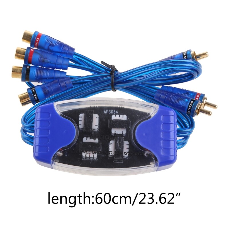 4RCA Noise Filter Suppressor Ground Isolator Car Home Stereo System