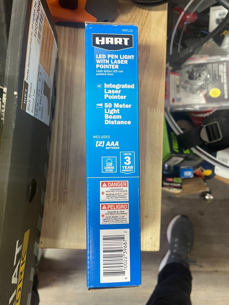 HART LED Pen Light, 150 Lumens, Laser Pointer