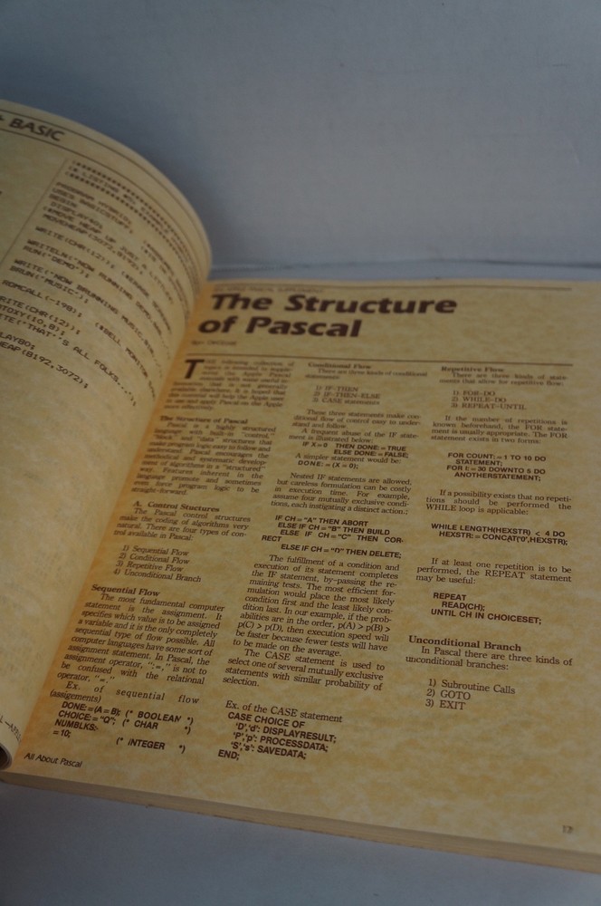 Call A.P.P.L.E. Magazines Extra in Depth #1, 2, & 3 Pasca; DOS Applesoft