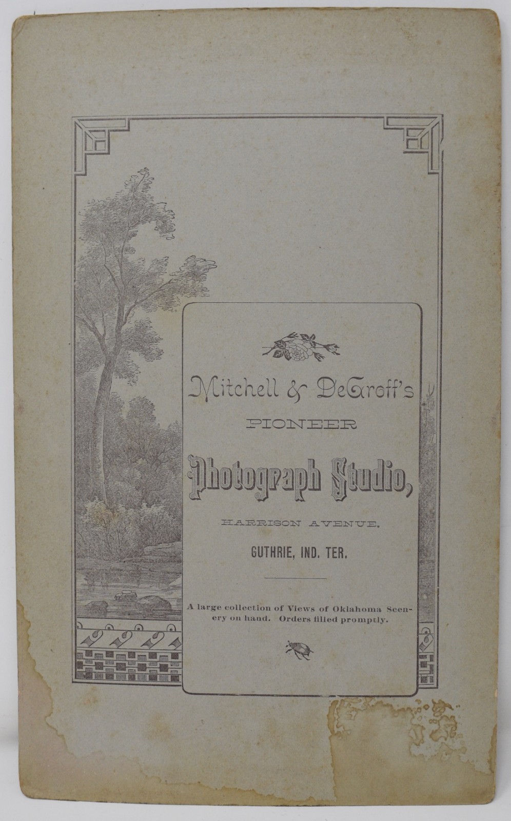 Guthrie, Indian Territory (Oklahoma) 1889 Land Rush Albumen Silver Print Photo