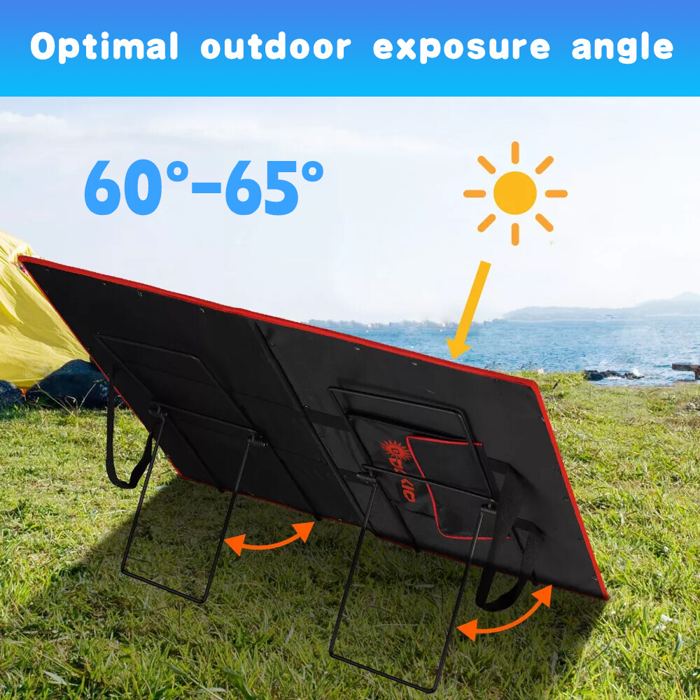 Pair Solar Panel Fixed Bracket Mount Portable Foldable Carbon Steel Bracket