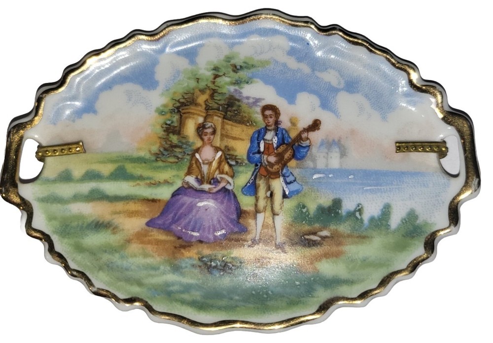 Antique Handpainted Limoges Scene