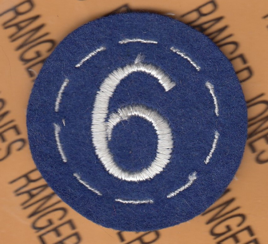 WWII US Army 6th CORPS Command wool ~2.5" patch c/e 6CA