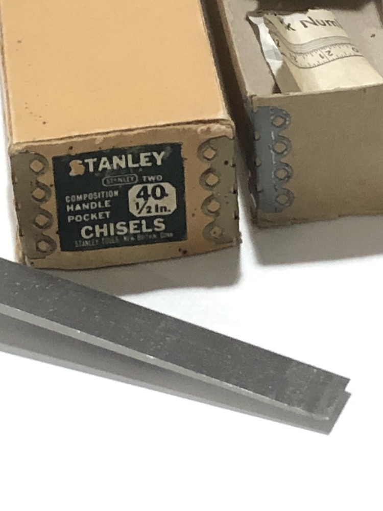 VTG Stanley No.40 Chisel 1/2”Cabinetmaker Tool NOS Rare Composition Handle NEW