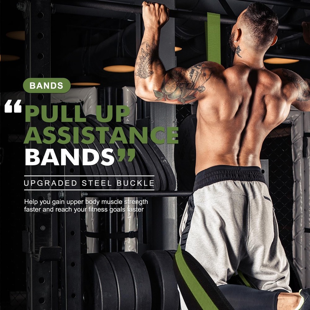 HPYGN Pull Up Assistance Bands, Heavy Duty Pull Up Bands, Height Adjustable S...