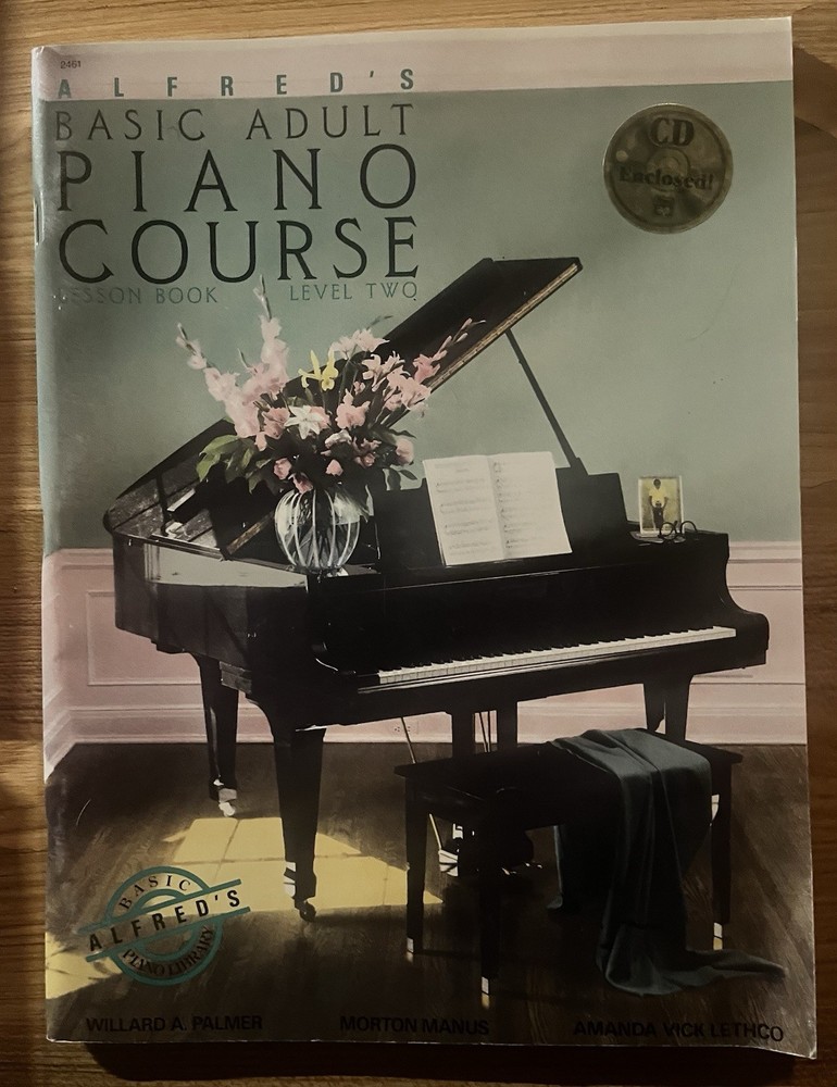 Alfred’s Basic adult piano course lesson book level two with CD