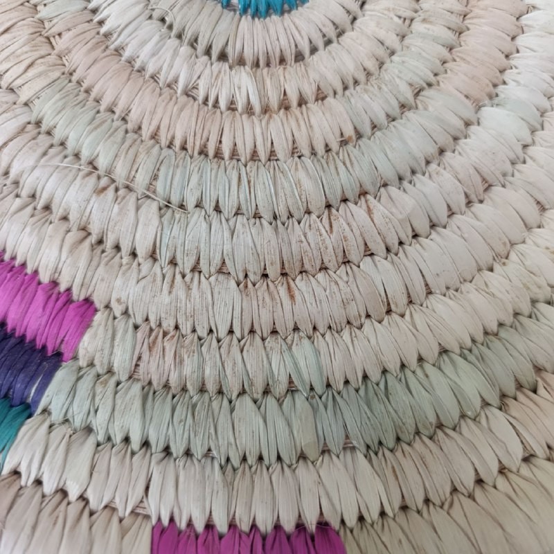 Handmade Algerian Palm Leaf Basket – Woven Boho Wall Decor