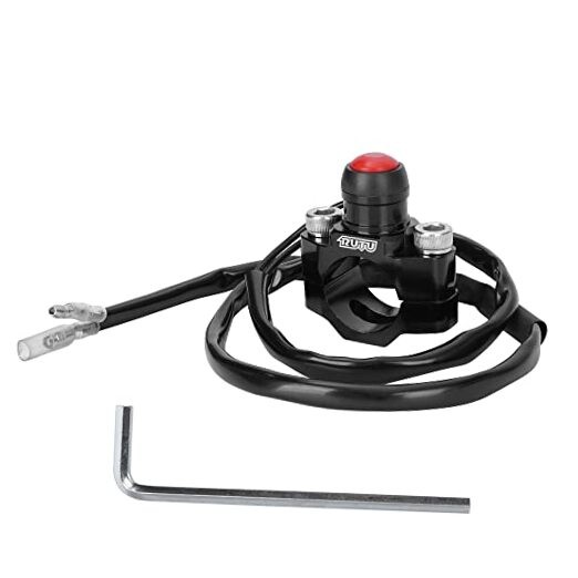 Black CNC Universal Motorcycle Engine Stop Start Kill Switch Button