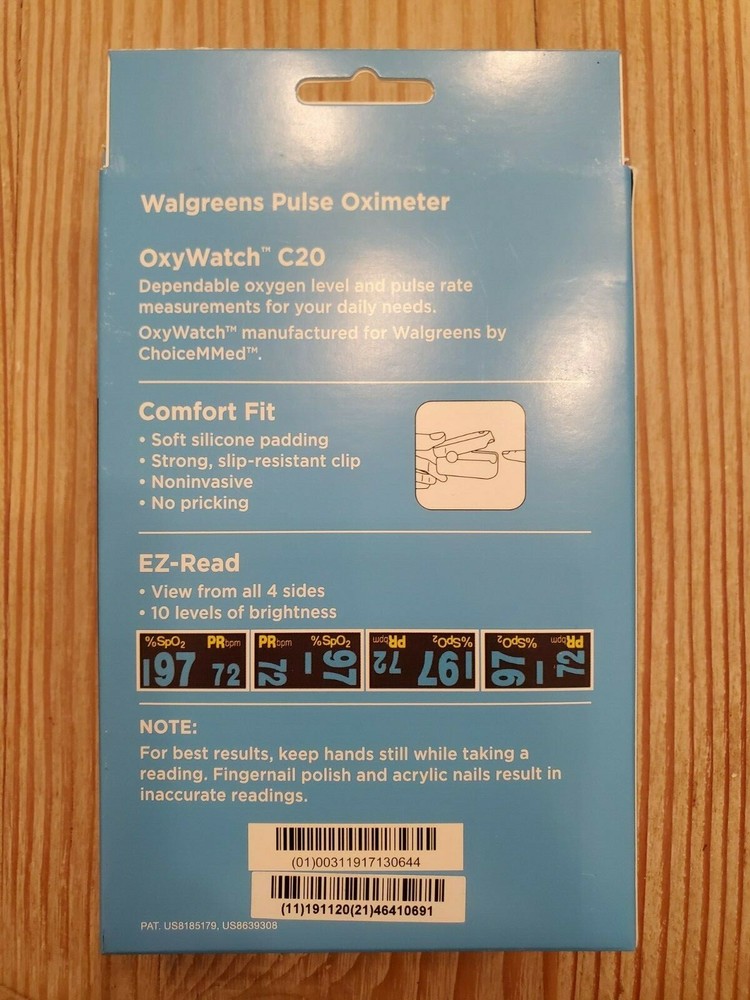 Walgreens C20 Fingertip Pulse Oximeter - ChoiceMMed