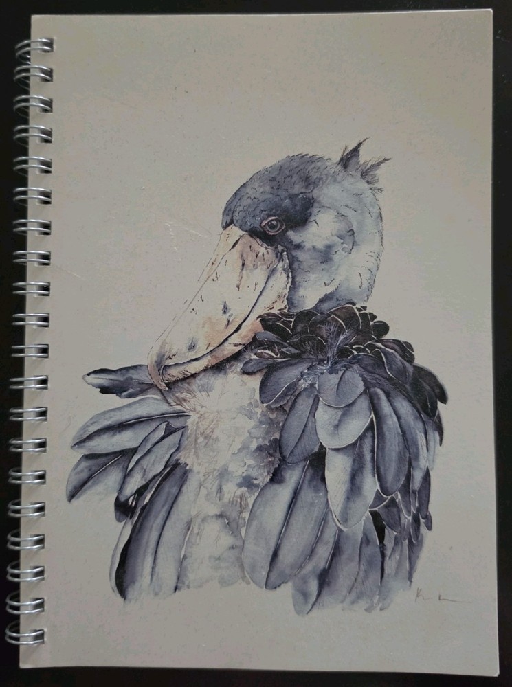 Shoebill Crane Art Lined 5in x 7in Notebook Journal Notepad