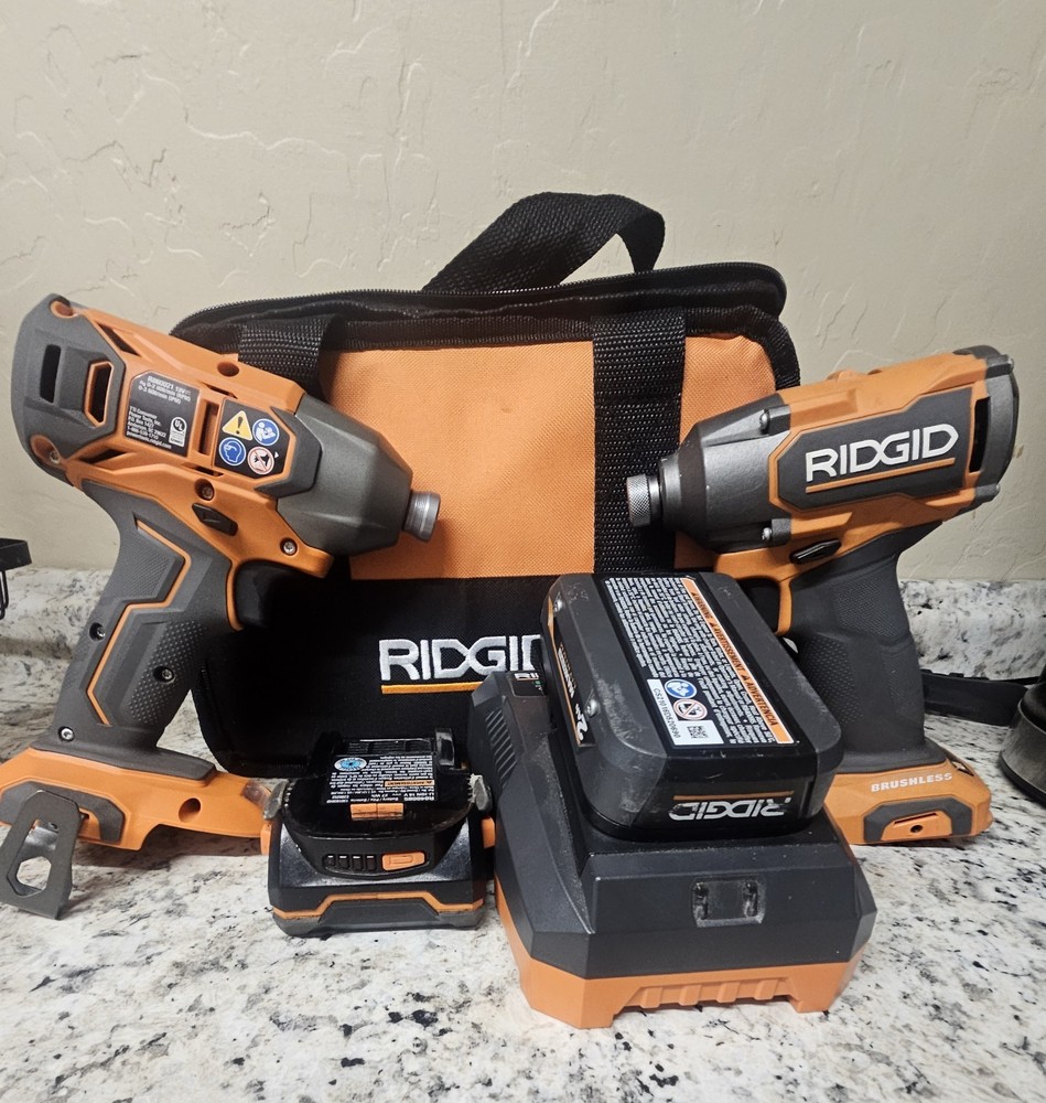 Dual (2)Rigid Brushless Drill Driver