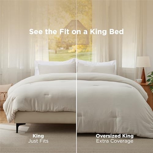Queen Comforter Set, Beige Soft Prewashed Bedding Queen(90"x90") 01 - Beige