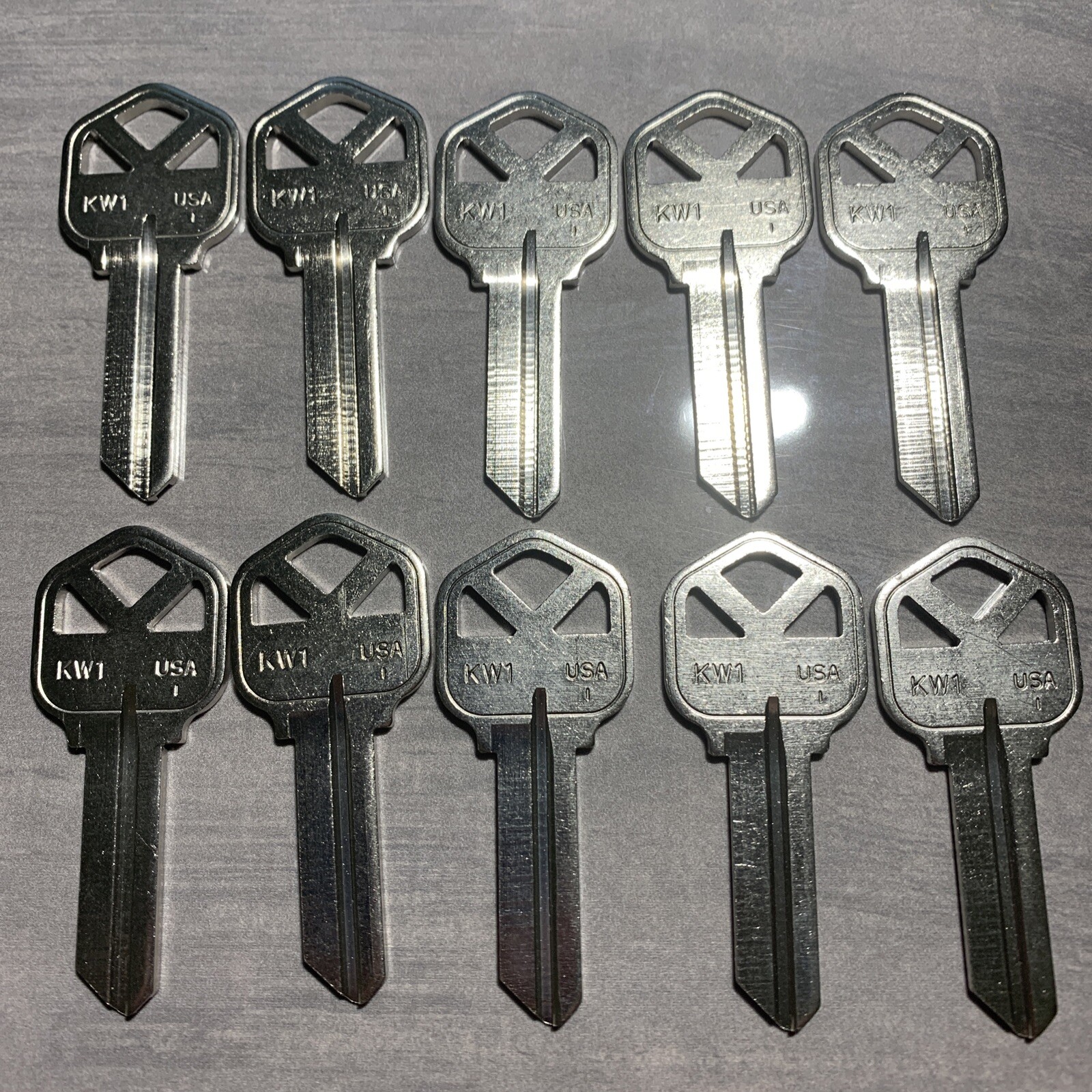 KWIKSET KW-1 House Key Blanks Nickel 10 PACK Maintenance RE Agency-Apartments